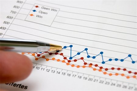 simsearch:6109-06685013,k - business chart. Pointing at graph Photographie de stock - Aubaine LD & Abonnement, Code: 400-03957673