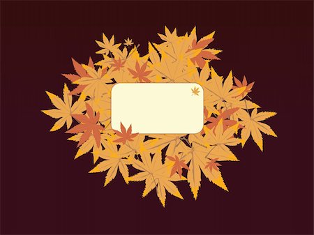 simsearch:400-03908512,k - A autumn leaf design for a name tag Photographie de stock - Aubaine LD & Abonnement, Code: 400-03958026