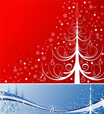 filigree drawings - Abstract christmas background with tree, element for design, vector illustration Stock Photo - Budget Royalty-Free & Subscription, Code: 400-03959850