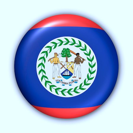 World Flag Button Series - Central America/Caribbean - Belize (With Clipping Path) Stock Photo - Budget Royalty-Free & Subscription, Code: 400-03959921