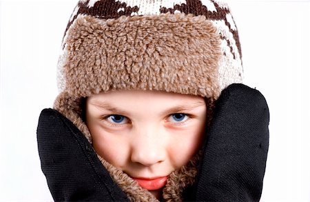 boy in winter cap, child's portrait Stock Photo - Budget Royalty-Free & Subscription, Code: 400-03950182