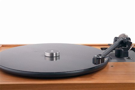 Analogue turntable isolated on white Stockbilder - Microstock & Abonnement, Bildnummer: 400-03950324