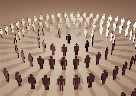 simsearch:400-04748725,k - Illustration of a spiral of people surrounding an individual Foto de stock - Super Valor sin royalties y Suscripción, Código: 400-03950994