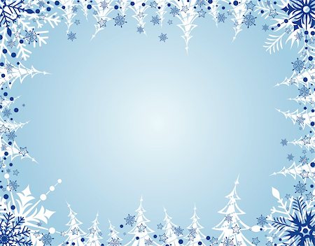 filigree drawings - Abstract christmas frame with snowflakes, element for design, vector illustration Stock Photo - Budget Royalty-Free & Subscription, Code: 400-03951247