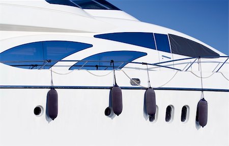 White luxury private yacht - detail Stock Photo - Budget Royalty-Free & Subscription, Code: 400-03951540
