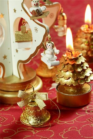 simsearch:400-03964349,k - Christmas detail with small Christmas tree and candles Foto de stock - Super Valor sin royalties y Suscripción, Código: 400-03951757