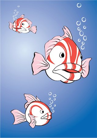 simsearch:400-04545787,k - Ilustration of white-red fish Stock Photo - Budget Royalty-Free & Subscription, Code: 400-03951939