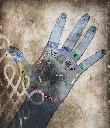 simsearch:400-03942987,k - Vintage paper background with chakra hand - healing energy Stock Photo - Budget Royalty-Free & Subscription, Code: 400-03952104