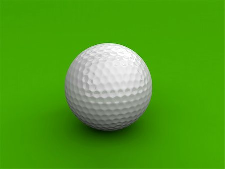 simsearch:400-03975619,k - 3d rendered illustration of one golf ball on a green background Stock Photo - Budget Royalty-Free & Subscription, Code: 400-03952259