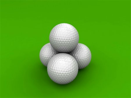 simsearch:400-03975619,k - 3d rendered illustration of some golf balls on a green background Stock Photo - Budget Royalty-Free & Subscription, Code: 400-03952260