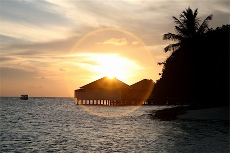 Sunrise on the Indian ocean - maldives Stock Photo - Budget Royalty-Free & Subscription, Code: 400-03952812