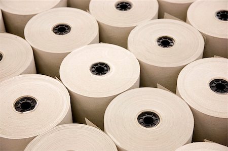 Industrial White Paper Rolls in a Row Stock Photo - Budget Royalty-Free & Subscription, Code: 400-03952850