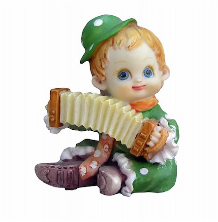 fisarmonica - A Leprechaun with an accordion  Clipping path included Fotografie stock - Microstock e Abbonamento, Codice: 400-03953180