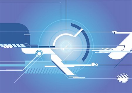 simsearch:670-06450573,k - Stock Vector Illustration:  Blue  Techno Background .  Great uses in almost any design . Stock Photo - Budget Royalty-Free & Subscription, Code: 400-03953458