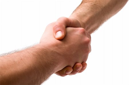 Handshake on white background Photographie de stock - Aubaine LD & Abonnement, Code: 400-03964107