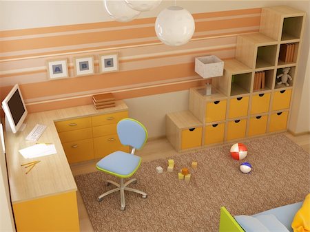 simsearch:400-04623620,k - 3d interior of the children's room Fotografie stock - Microstock e Abbonamento, Codice: 400-03964207