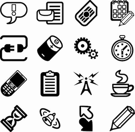 A vector Mobile Phone Applications GUI Icon Series Set Stock Photo - Budget Royalty-Free & Subscription, Code: 400-03964221