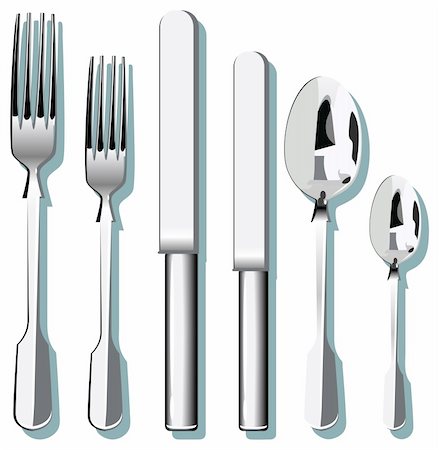 Vector cutlery. Stock Photo - Budget Royalty-Free & Subscription, Code: 400-03964491