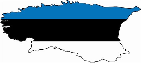 simsearch:400-03969085,k - Vector Illustration of a Map and Flag from Estonia Photographie de stock - Aubaine LD & Abonnement, Code: 400-03964719