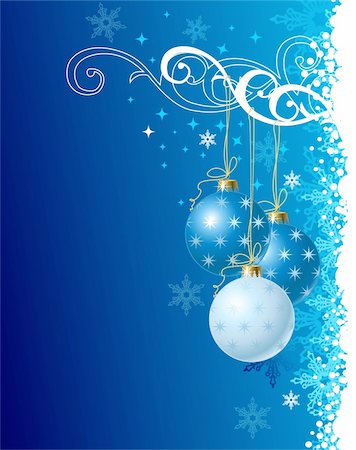 simsearch:632-05817183,k - blue christmas background / vector illustration Photographie de stock - Aubaine LD & Abonnement, Code: 400-03965336