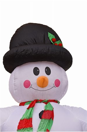 simsearch:614-02072983,k - Image of a funny blow-up snowman isolated against white background with clipping path included in the file. Foto de stock - Royalty-Free Super Valor e Assinatura, Número: 400-03965431