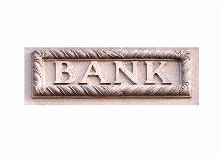 simsearch:693-06022139,k - Stone carved bank sign Foto de stock - Super Valor sin royalties y Suscripción, Código: 400-03966094