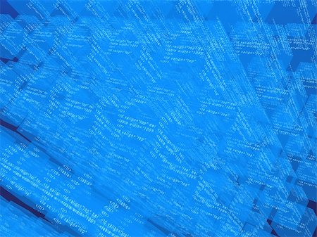 flash - 3d rendered illustration of abstract blue matrix cubes Photographie de stock - Aubaine LD & Abonnement, Code: 400-03966133