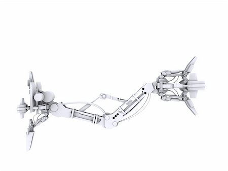 robotic - 3d rendered illustration of a metal robotic arm Stock Photo - Budget Royalty-Free & Subscription, Code: 400-03966201