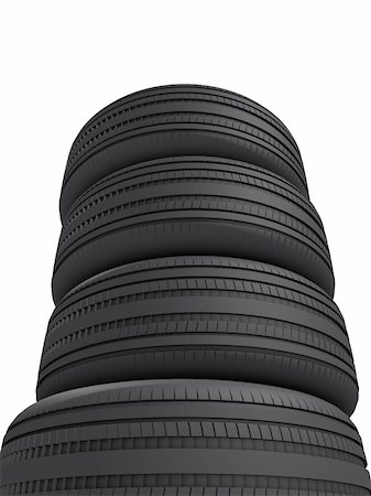 race car overhead - 3d rendered illustration of black tires Stock Photo - Budget Royalty-Free & Subscription, Code: 400-03966251
