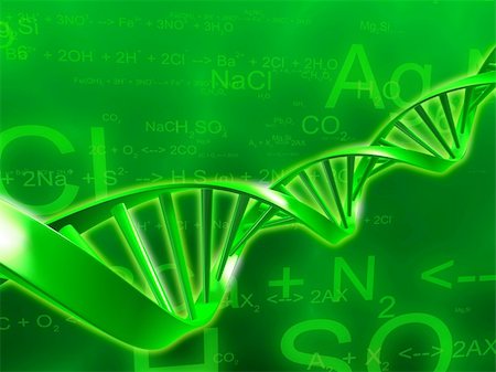 3d rendered illustration of a double helix on a green background Stock Photo - Budget Royalty-Free & Subscription, Code: 400-03966618