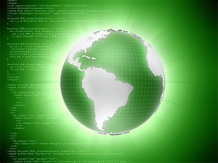 simsearch:400-06698166,k - 3d rendered illustration of a code background and a globe Stock Photo - Budget Royalty-Free & Subscription, Code: 400-03966664