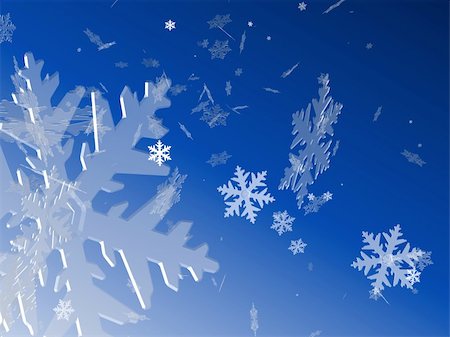 simsearch:659-06152124,k - 3d rendered illustration of falling snow flakes on a blue background Stockbilder - Microstock & Abonnement, Bildnummer: 400-03967188