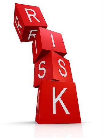 3d rendered illustration of red cubes with the word risk Photographie de stock - Aubaine LD & Abonnement, Code: 400-03967189