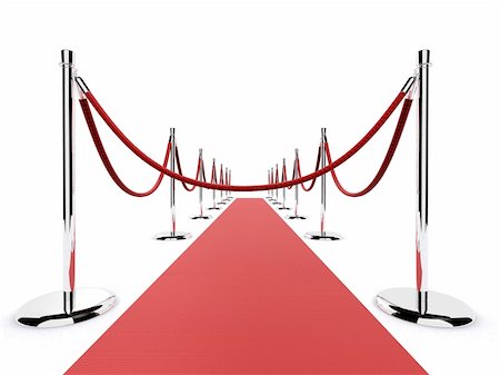 film festival - 3d rendered illustration of a red carpet and barrier Stock Photo - Budget Royalty-Free & Subscription, Code: 400-03967207