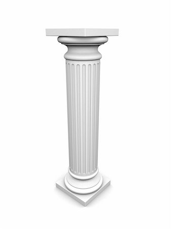 financial freedom illustrations - 3d rendered illustration of one white column Stock Photo - Budget Royalty-Free & Subscription, Code: 400-03967216