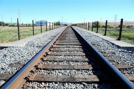simsearch:400-03977018,k - Looking down the tracks, Alviso, California Stock Photo - Budget Royalty-Free & Subscription, Code: 400-03967659