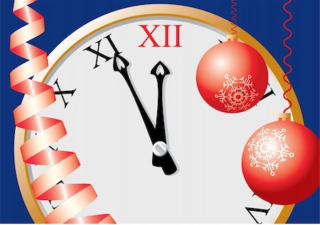 5 minutes up to Christmas. A vector illustration. Photographie de stock - Aubaine LD & Abonnement, Code: 400-03967828