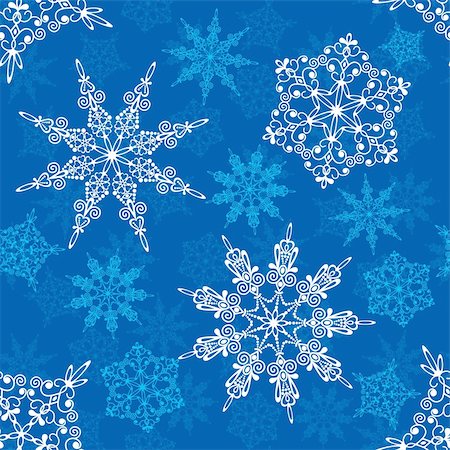 simsearch:632-05817183,k - Seamless snowflakes pattern, vector illustration Photographie de stock - Aubaine LD & Abonnement, Code: 400-03967836