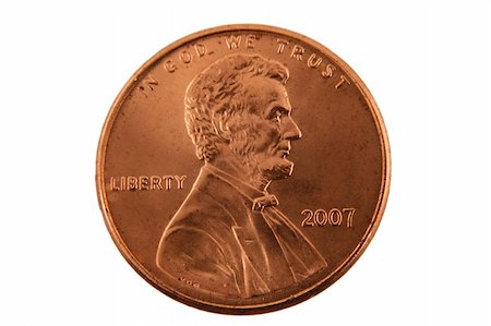 A Isolated US penny Photographie de stock - Aubaine LD & Abonnement, Code: 400-03967843