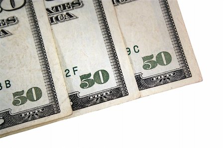 The corner of three US fifty dollar bills Fotografie stock - Microstock e Abbonamento, Codice: 400-03967860