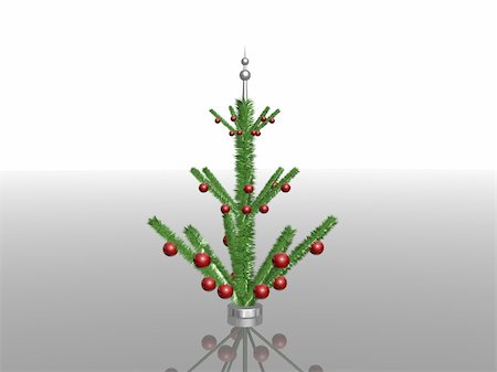 simsearch:400-03956310,k - 3d render of christmas tree Stock Photo - Budget Royalty-Free & Subscription, Code: 400-03967861