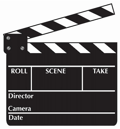 people and film production - Open Clapboard. Vector illustration available Stock Photo - Budget Royalty-Free & Subscription, Code: 400-03967936