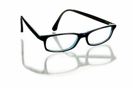 simsearch:400-08407302,k - Glasses with reflection on white background Stock Photo - Budget Royalty-Free & Subscription, Code: 400-03968265