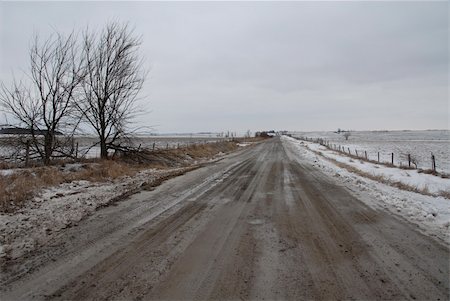 Rough road in winter, Homestead, Iowa Stockbilder - Microstock & Abonnement, Bildnummer: 400-03968474