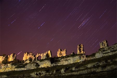 simsearch:400-05079593,k - Mountains Orbaneja Castle night with the stars Stock Photo - Budget Royalty-Free & Subscription, Code: 400-03968568