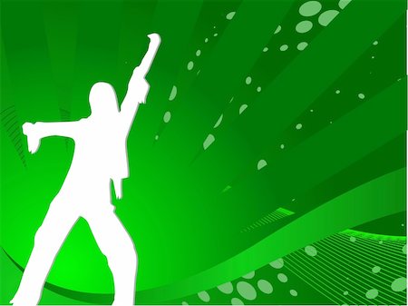 simsearch:614-01433957,k - Vector sexy silhouette female dancing composition in green, illustration Stock Photo - Budget Royalty-Free & Subscription, Code: 400-03968951