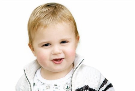 simsearch:400-04547844,k - Cute happy 15 month old baby isolated Stock Photo - Budget Royalty-Free & Subscription, Code: 400-03968976