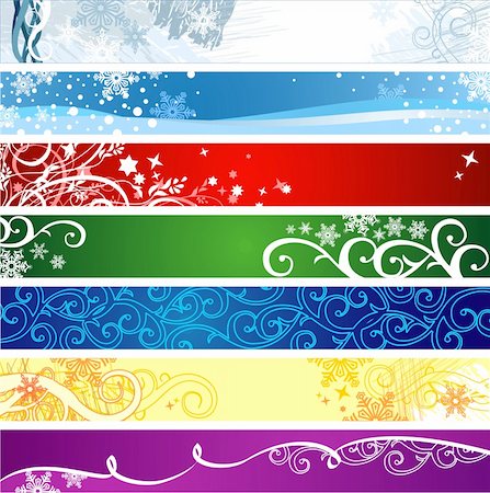 Winter banners  with space for your text Stock Photo - Budget Royalty-Free & Subscription, Code: 400-03960525