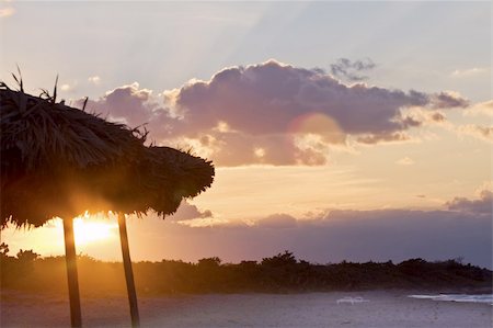 Caribbean vacation sunset Stock Photo - Budget Royalty-Free & Subscription, Code: 400-03960561
