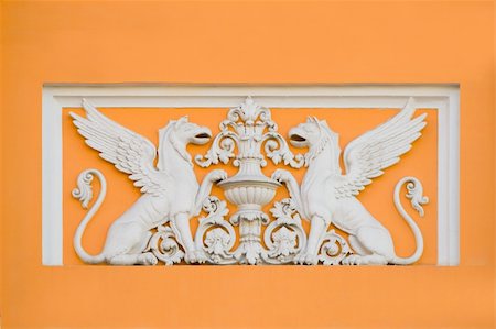 simsearch:400-05077674,k - Bas-relief on old house in Moscow, Russia Photographie de stock - Aubaine LD & Abonnement, Code: 400-03961087
